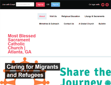 Tablet Screenshot of mostblessedsacrament.com